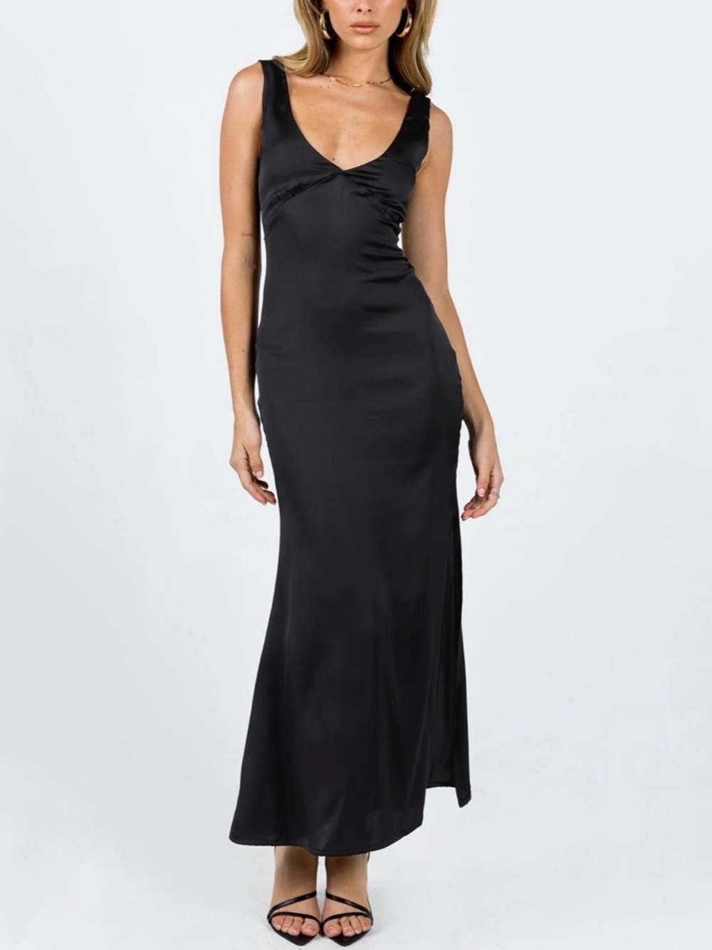 Princess Polly Lynsey Midi Dress Black